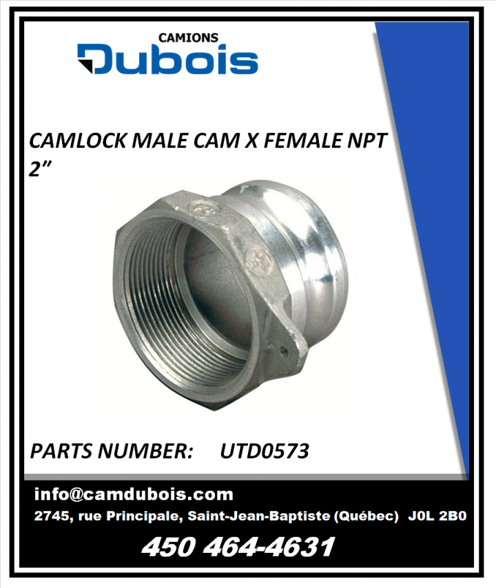CAMLOCK MALE CAM X FEMALE NPT