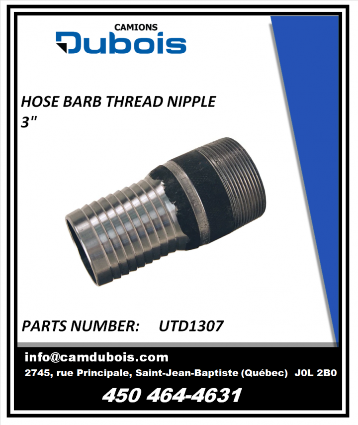 HOSE BARB THREAD NIPPLE