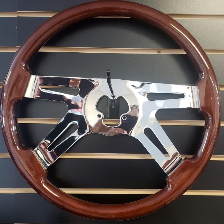 Wood steering wheel