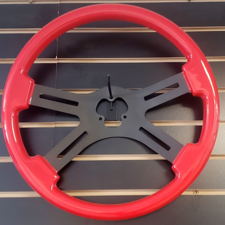 Steering wheel viper red